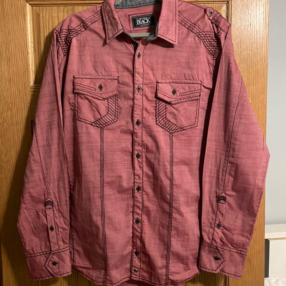 Buckle Black Button Up Shirt